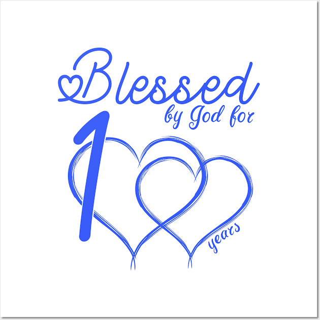 Blessed by god for 100 years old Birthday Gifts for grandfather Wall Art by BijStore